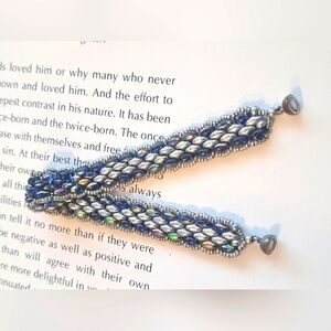 Beaded crochet  style bracelet